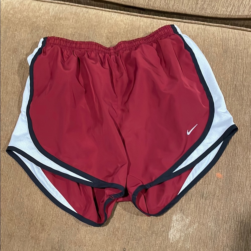 Nike Red and White Women's Shorts